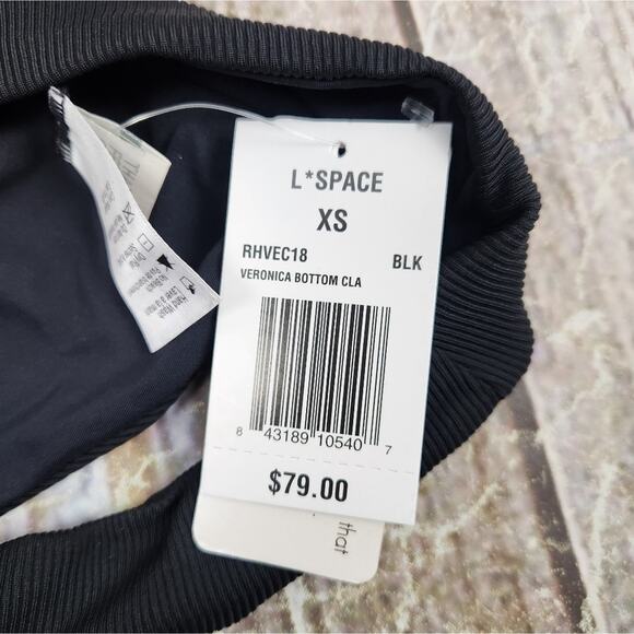 L*Space Veronica Hipster Bikini Bottom Black Size XS NWT - Picture 5 of 5